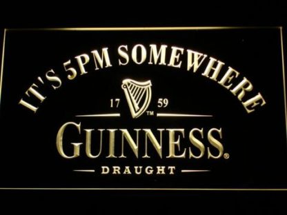 Guinness Draught It's 5pm Somewhere neon sign LED