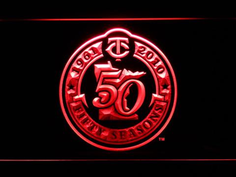 Minnesota Twins 50th Anniversary Logo - Legacy Edition neon sign LED