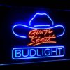 George Strait Bud Light Music Beer Bar Decor Dual Color Led Neon Sign