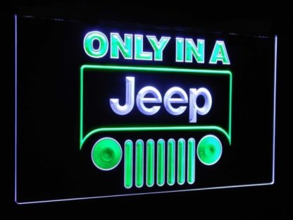 Only in a Jeep Car Bar Decoration Gift Dual Color Led Neon Sign neon sign LED