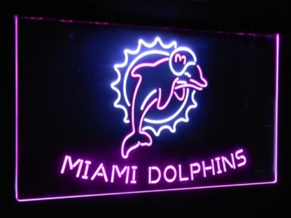 Miami Dolphins Football Bar Decoration Gift Dual Color Led Neon Sign neon sign LED