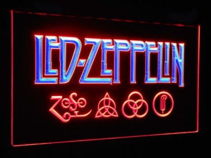 Led Zeppelin Band Music Bar Decoration Gift Dual Color Led Neon Sign neon sign LED