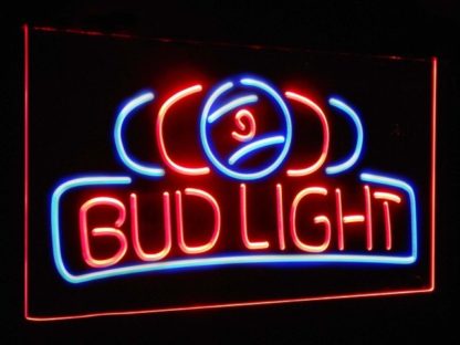 Bud Light Pool Room 9 Ball Snooker Billiard Dual Color Led Neon Sign neon sign LED