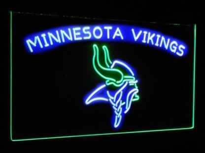 Minnesota Vikings Football Bar Decor Dual Color Led Neon Sign neon sign LED