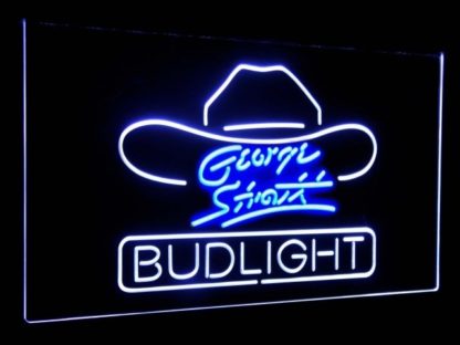 George Strait Bud Light Music Beer Bar Decor Dual Color Led Neon Sign neon sign LED