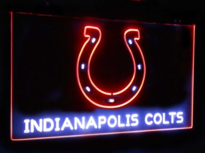 Indianapolis Colts Football Bar Decor Dual Color Led Neon Sign neon sign LED