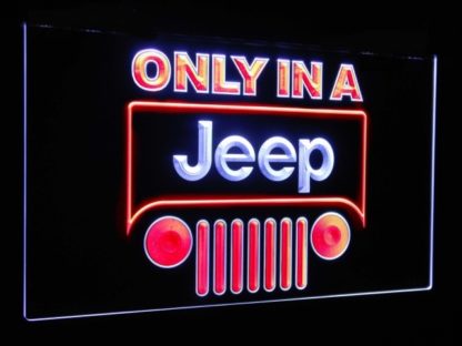 Only in a Jeep Car Bar Decoration Gift Dual Color Led Neon Sign neon sign LED