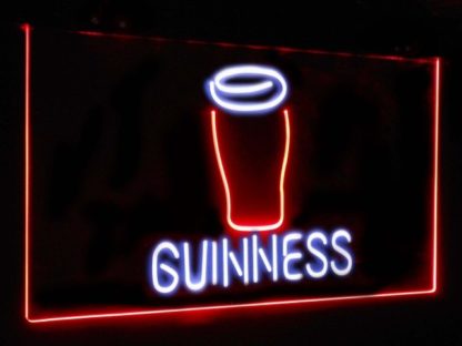 Guinness Glass Beer on tap Bar Decor Dual Color Led Neon Sign neon sign LED