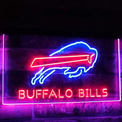Buffalo Bills Football Bar Decoration Gift Dual Color Led Neon Sign neon sign LED