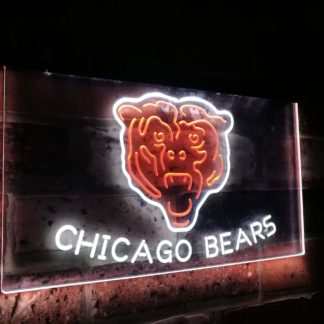 Chicago Bears Football Bar Decoration Gift Dual Color Led Neon Sign neon sign LED