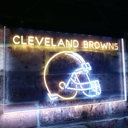 Cleveland Browns Football Bar Decoration Gift Dual Color Led Neon Sign neon sign LED