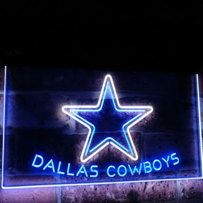Dallas Cowboys Star Football Bar Decor Dual Color Led Neon Sign neon sign LED