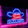 George Strait Bud Light Music Beer Bar Decor Dual Color Led Neon Sign - Image 3