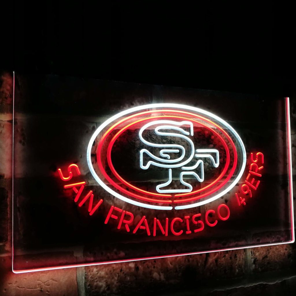 San Francisco 49ers Football Bar Decor Dual Color Led Neon Sign - neon ...