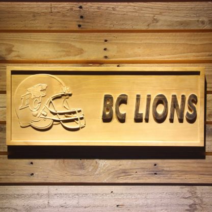 British Columbia Lions Helmet Wood Sign - Legacy Edition neon sign LED