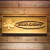 Bud Light Shamrock Outline Wood Sign