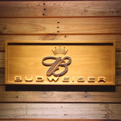 Budweiser Crowned B Wood Sign neon sign LED