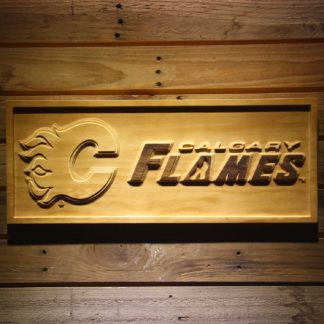 Calgary Flames Wood Sign neon sign LED