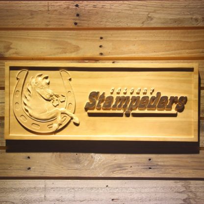 Calgary Stampeders Horseshoe Logo Wood Sign neon sign LED