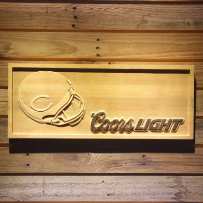 Chicago Bears Coors Light Helmet Wood Sign neon sign LED