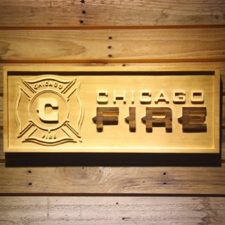 Chicago Fire Wood Sign neon sign LED