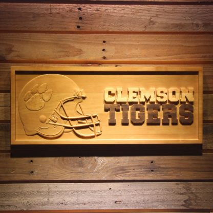 Clemson Tigers Helmet Wood Sign neon sign LED