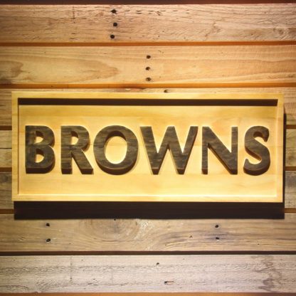 Cleveland Browns 1972-2002 Logo Wood Sign - Legacy Edition neon sign LED