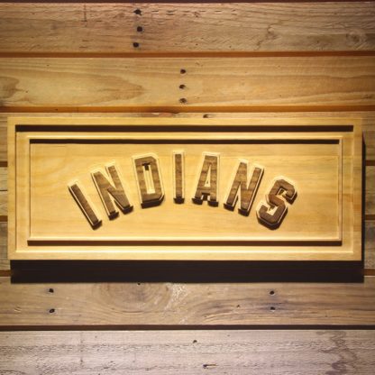Cleveland Indians Text Wood Sign neon sign LED
