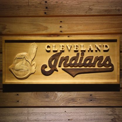 Cleveland Indians Wood Sign neon sign LED