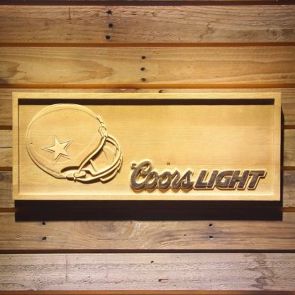 Dallas Cowboys Coors Light Helmet Wood Sign neon sign LED