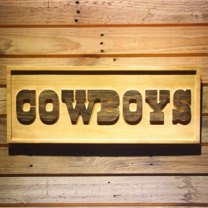 Dallas Cowboys Text Wood Sign neon sign LED