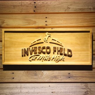 Denver Broncos Invesco Field Wood Sign - Legacy Edition neon sign LED