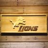Detroit Lions 2 Wood Sign