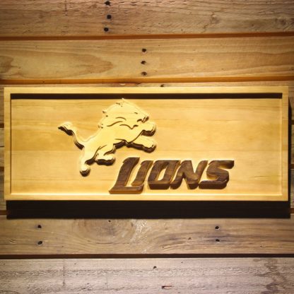 Detroit Lions 2 Wood Sign neon sign LED