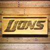 Detroit Lions Text Wood Sign