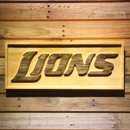 Detroit Lions Text Wood Sign neon sign LED