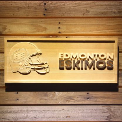 Edmonton Eskimos Helmet Wood Sign neon sign LED