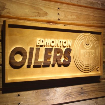 Edmonton Oilers Wood Sign neon sign LED