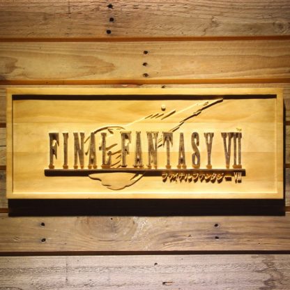 Final Fantasy VII Wood Sign neon sign LED
