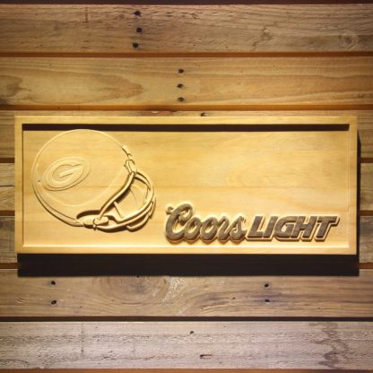 Green Bay Packers Coors Light Helmet Wood Sign neon sign LED