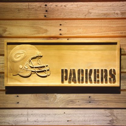 Green Bay Packers Helmet Wood Sign neon sign LED