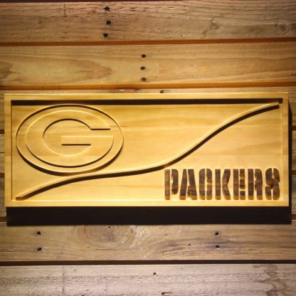 Green Bay Packers Split Wood Sign neon sign LED