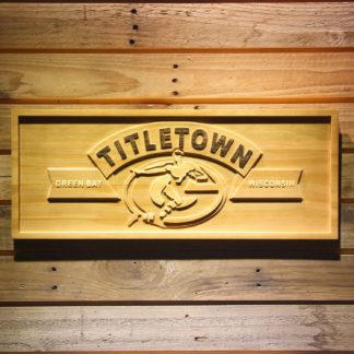 Green Bay Packers Titletown Wood Sign neon sign LED