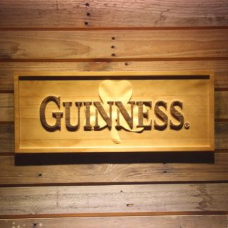 Guinness Shamrock Outline Wood Sign neon sign LED