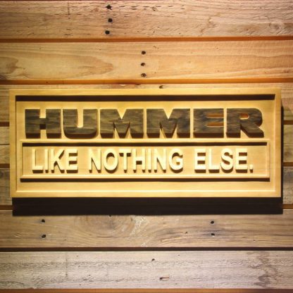 Hummer Like Nothing Else Wood Sign neon sign LED