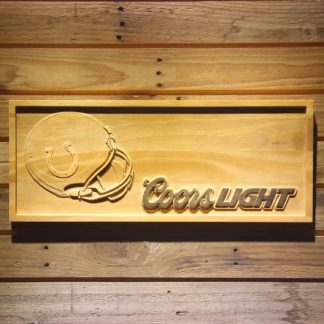 Indianapolis Colts Coors Light Helmet Wood Sign neon sign LED