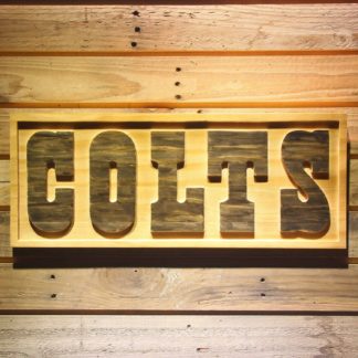 Indianapolis Colts Text Wood Sign neon sign LED