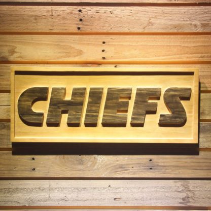 Kansas City Chiefs Text Wood Sign neon sign LED