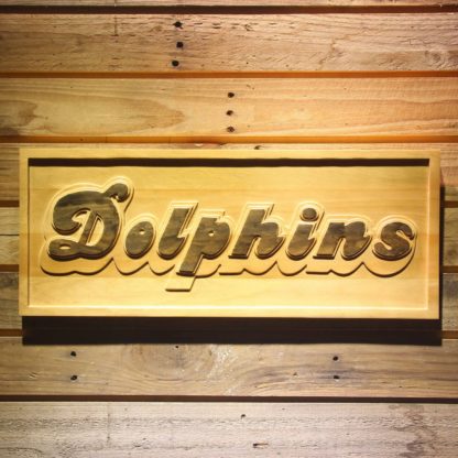 Miami Dolphins 1980-1996 Wood Sign - Legacy Edition neon sign LED