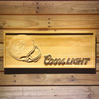 Miami Dolphins Coors Light Helmet Wood Sign - Legacy Edition neon sign LED